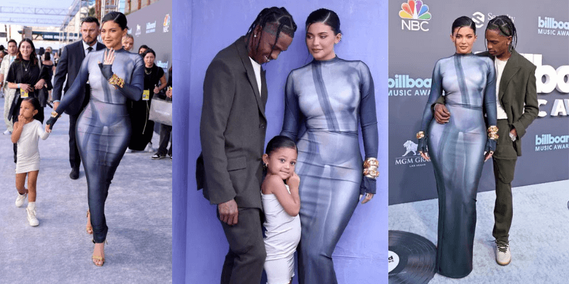 Kylie Jenner & Travis Scott And Daughter Stormi, Trio Posed For A Cute Family Photo, At Billboard Music Awards 2022