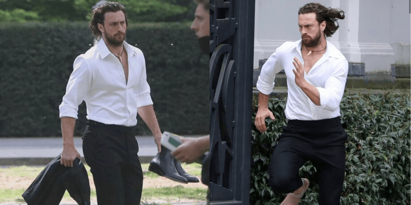 On The Kraven, Aaron Taylor- Johnson Was Spotted. The Hunter And His Impersonator Stunt Double On Location