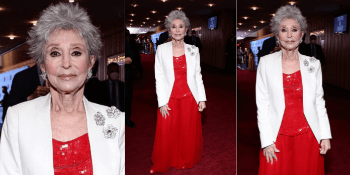 Rita Moreno Sparkles In A Red Sequined Blouse At NAAC LDF's Equal Justice Awards Dinner