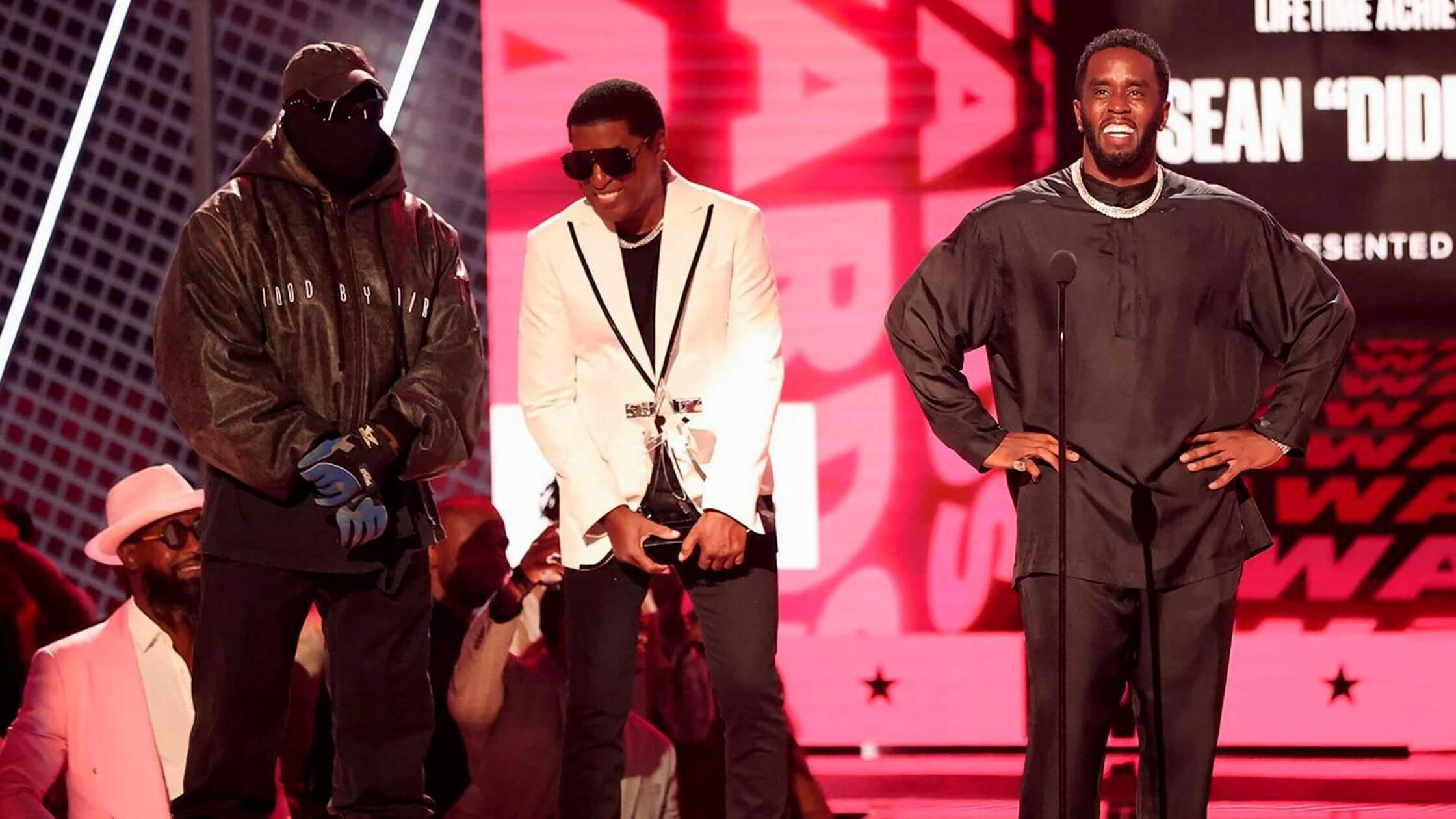 Kanye West Surprise Appearance To 'Diddy' Combs At BET Awards 2022
