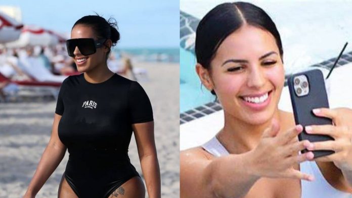 Kanye West's Ex Chaney Jones Playing Football In A Bikini With Diddy's Sons