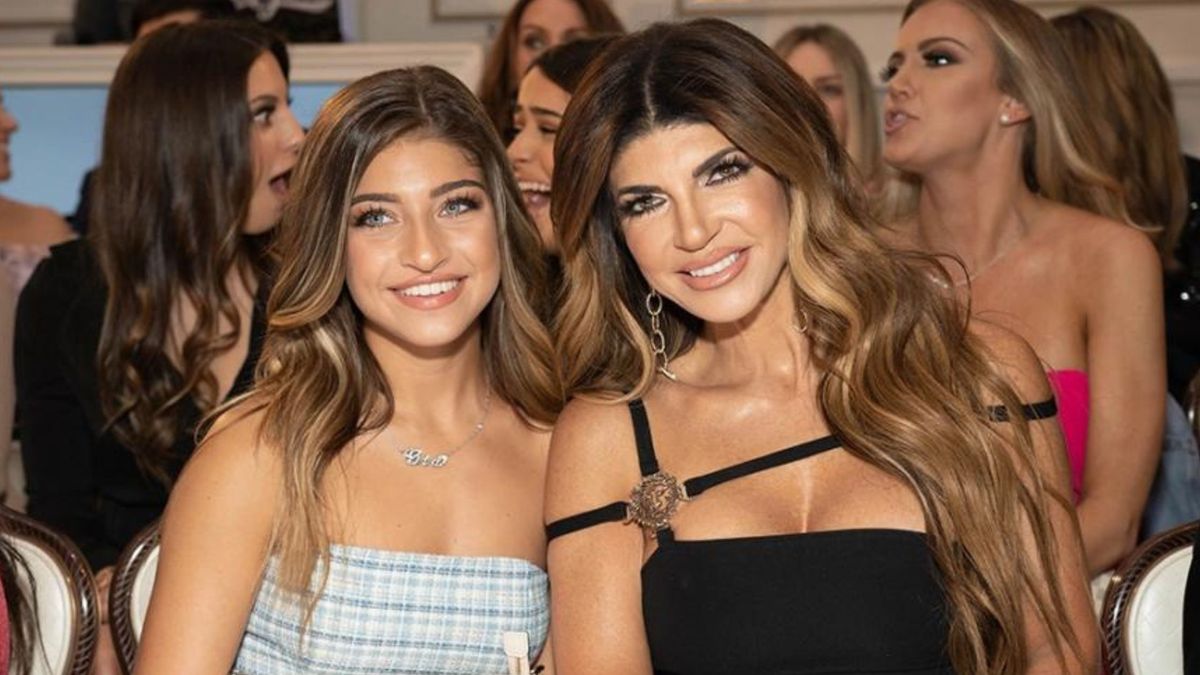 Two Of Teresa Giudice's Lookalike Daughters Pose With Her On A Baseball Field