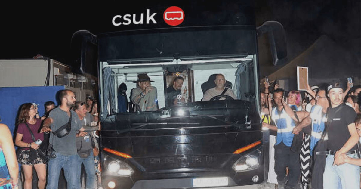 A Worn-Out Johnny Depp Waves At Fans From Tour Bus Following A Gig With Jeff Beck In Munich